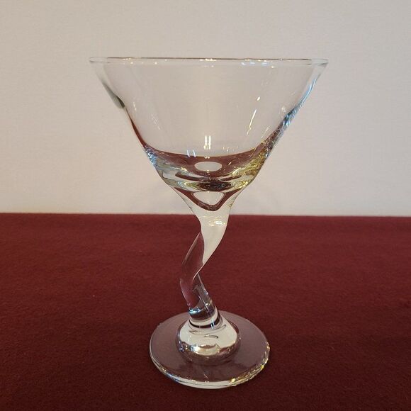 Libbey #37799 Vintage Clear Martini Glass With Zig Zag Z-Stem Mixed Drinks Glass - Picture 13 of 13